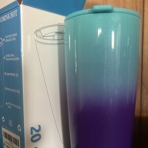 Ombre Turquoise to Purple Stainless Tumbler